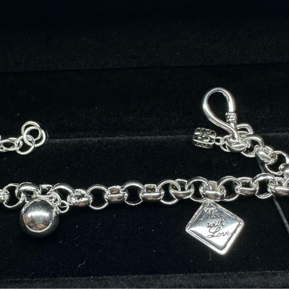NEW 925 STERLING SILVER adjust to 9” ENGLISH SQUARE BRACELET